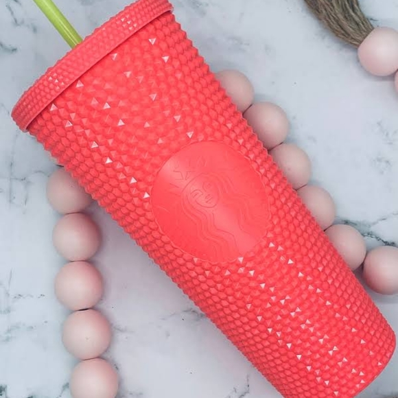 *NEW* Starbucks Dragonfruit Studded Bling Tumbler 24 oz. NWT Summer 2022 - Picture 9 of 10